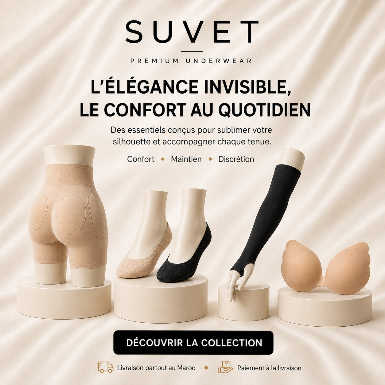 Collection SUVET — lingerie et chaussettes premium